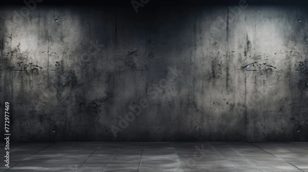 Fototapeta A room featuring a close-up view of concrete walls and floor