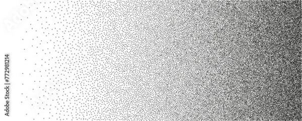 Fototapeta A grayscale horizontal background. Gradient vector with a grainy texture