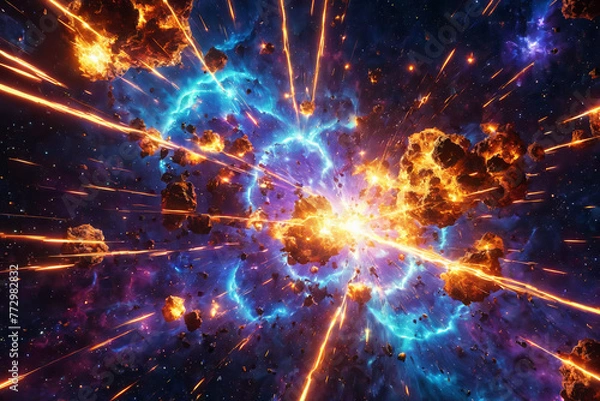 Fototapeta Hochspannungsentladung im all