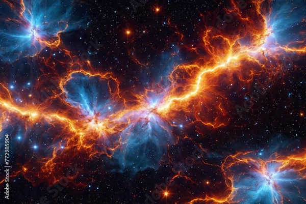 Fototapeta Hochspannungsentladung im all