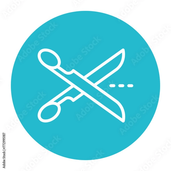 Fototapeta Scissor icon vector image. Can be used for Dermatology.
