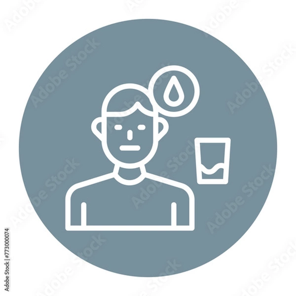 Fototapeta Thirst icon vector image. Can be used for Water Crisis.