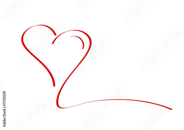 Fototapeta herz - linie