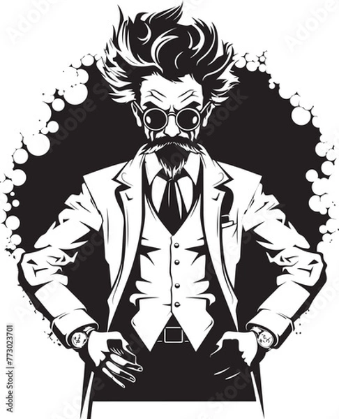 Fototapeta Theory Thriller Vector Emblem Design Alchemy Abode Scientist Iconic Graphics