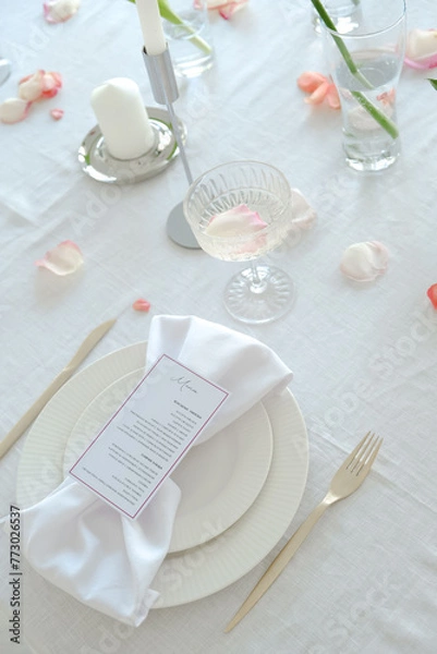 Obraz table set for a wedding reception