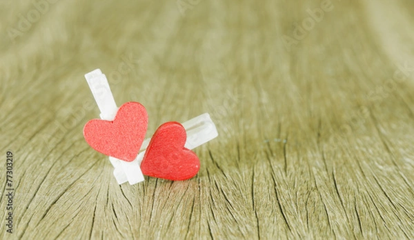 Fototapeta red heart to love