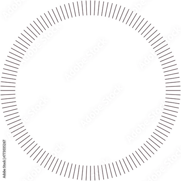 Obraz circle abstract art, circular shape for decoration, circular radial lines element, concentric lines