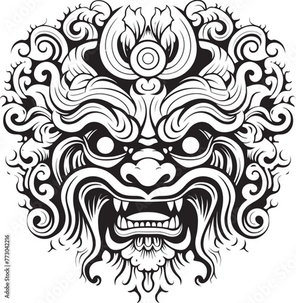 Fototapeta Traditional Borong Dreams Vector Emblem Graphics Vibrant Borong Majesty Graphic Logo Icon