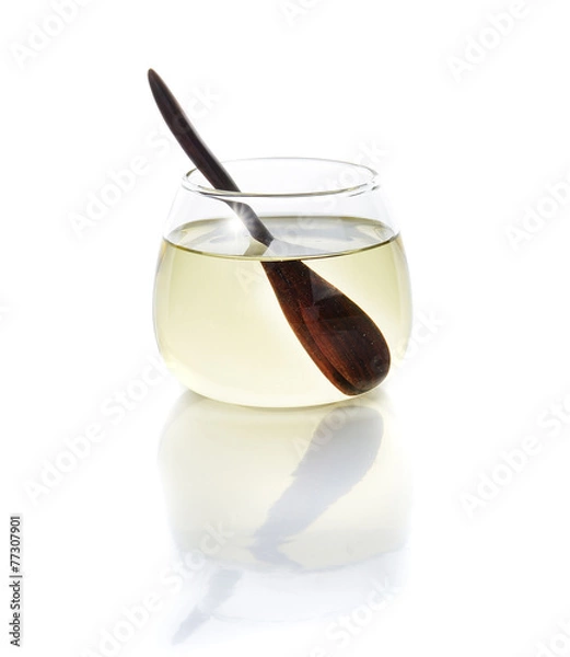 Fototapeta coconut oil isolated on white
