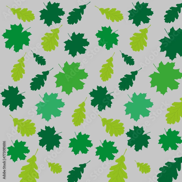 Fototapeta seamless pattern with leaves