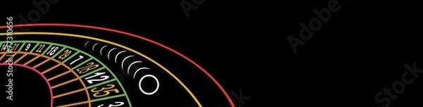 Obraz roulette black banner