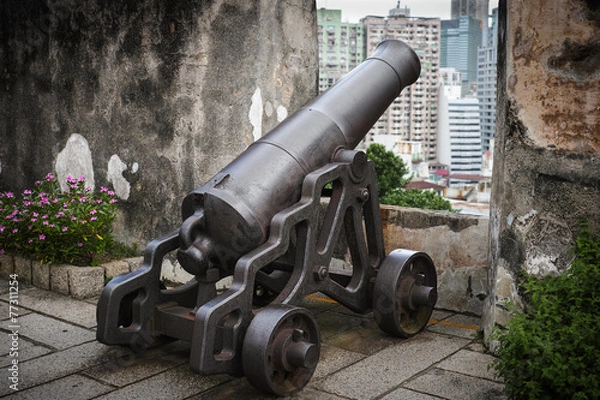 Fototapeta Old rusty cannon