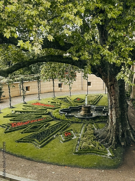 Fototapeta Photo of landscape and architecture of Schwerin Castle in Schwerin, northern Germany, Mecklenburg-Vorpommern
