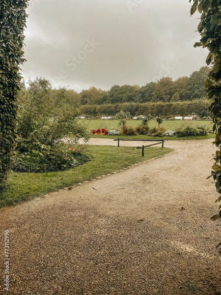 Fototapeta Photo of landscape and architecture of Schwerin Castle in Schwerin, northern Germany, Mecklenburg-Vorpommern