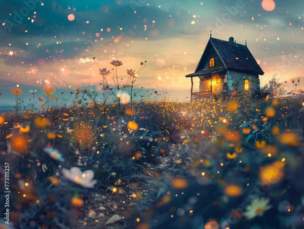 Obraz halloween background with castle