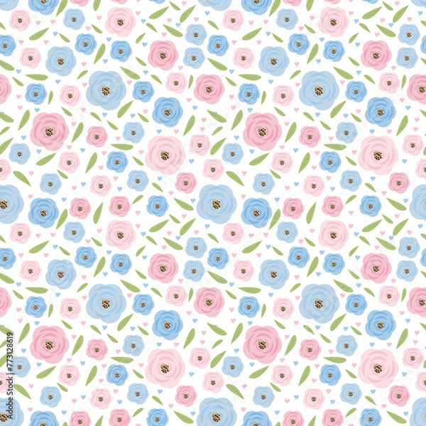 Fototapeta Seamless Pattern Digital Paper Vector Illustration