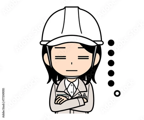 Fototapeta 呆れている現場監督の女性