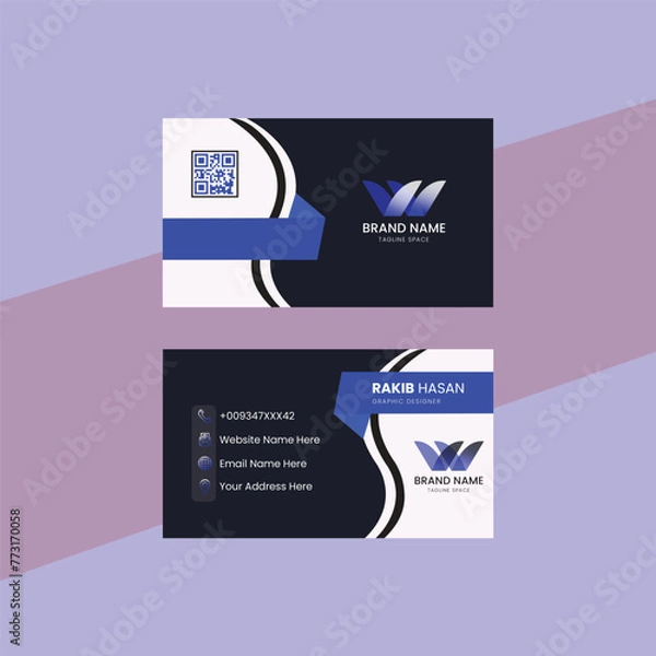 Obraz Professional business card template design