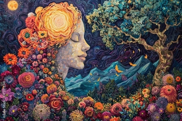Fototapeta Transcendent Journey Through Tender Tapestry