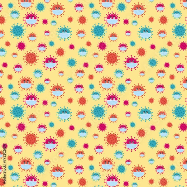 Fototapeta Seamless Pattern Digital Paper Vector Illustration