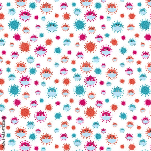 Fototapeta Seamless Pattern Digital Paper Vector Illustration