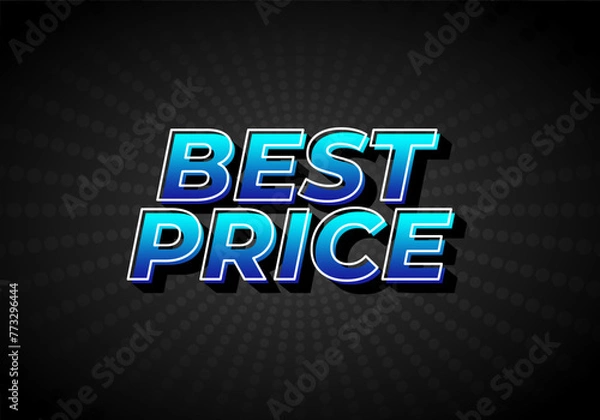 Fototapeta Best Price. Text effect in 3D look with eye catching color