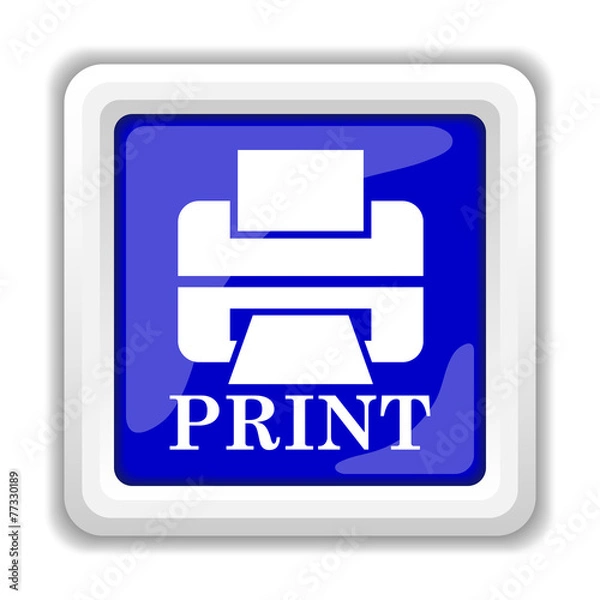 Obraz Printer with word PRINT icon