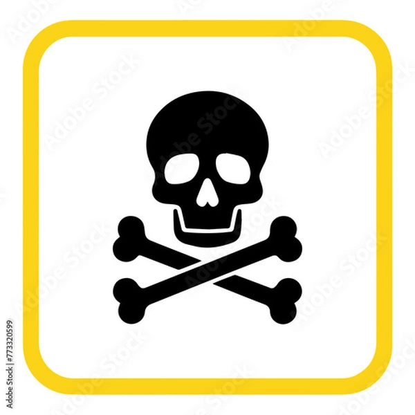 Fototapeta danger poison sign icon