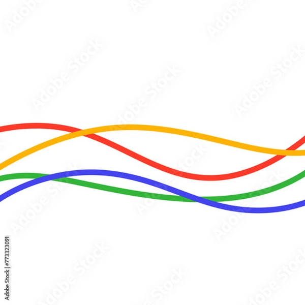 Obraz abstract colorful wave lines