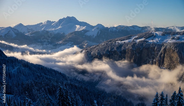Obraz mountain sunset
