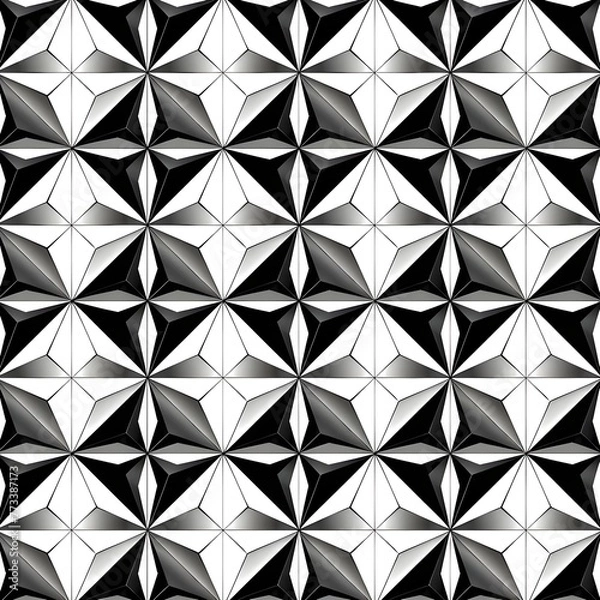 Fototapeta Geometric repeat circle pattern - Ai Generated