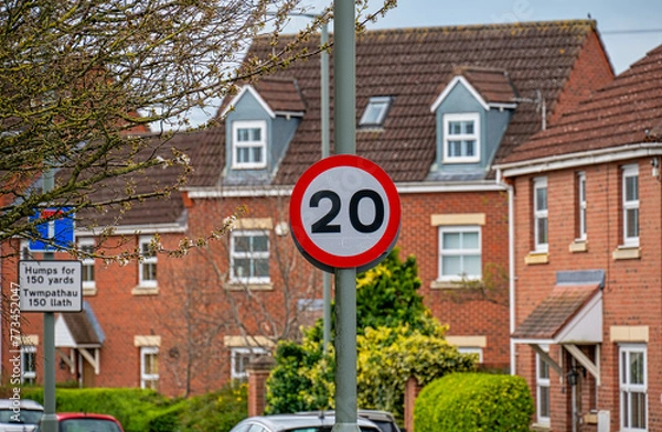 Obraz 20 mph speed limit sign