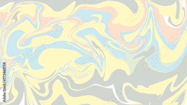 Obraz Abstract drawing in fluid art style, pastel colors, vector painting