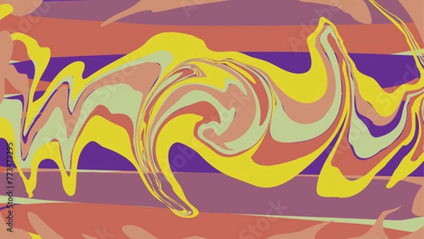 Obraz Abstract drawing in fluid art style, delicate colors, vector painting