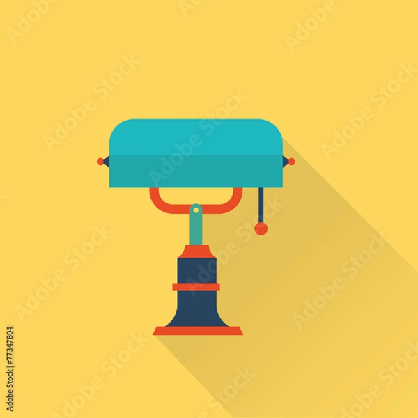 Fototapeta vector flat library lamp icon