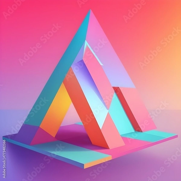 Obraz pyramid in the sky abstract building triangle shape