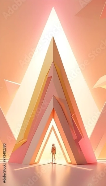 Obraz pyramid in the sky abstract building triangle shape