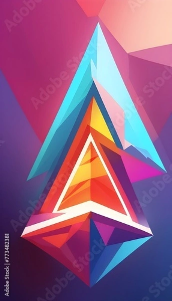 Obraz pyramid in the sky abstract building triangle shape