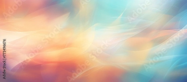 Fototapeta Blurry and vibrant abstract background with a mix of colors and shapes creating a mesmerizing visual effect