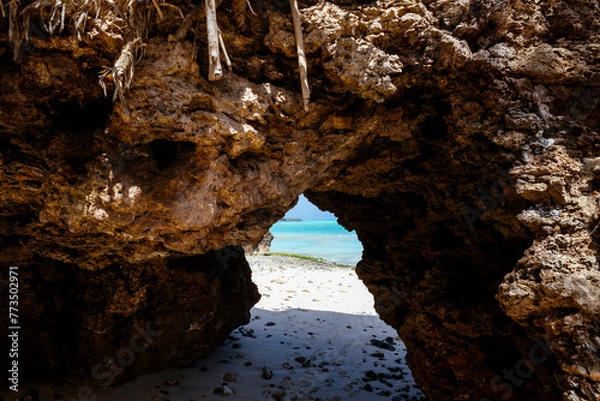 Fototapeta 大金久海岸の岩