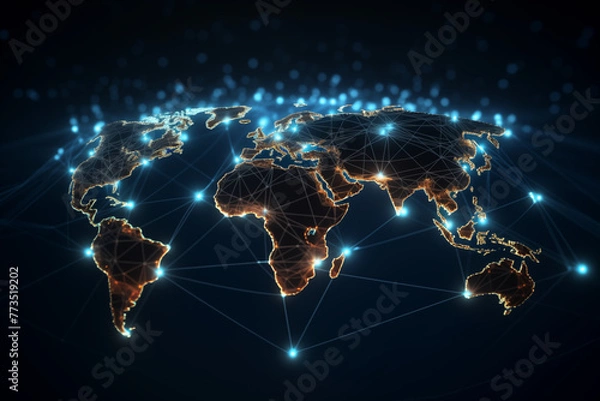 Obraz Global communication network