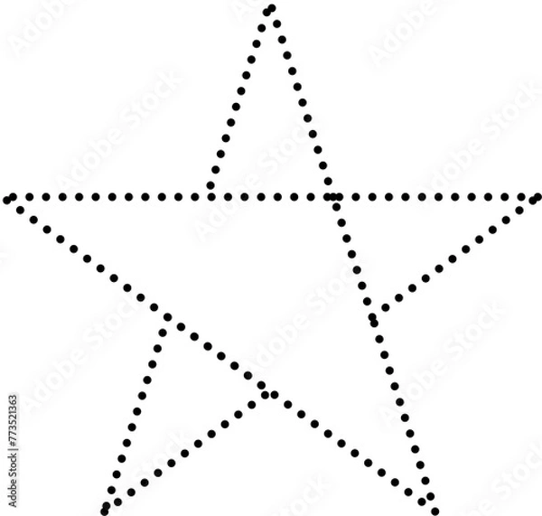 Fototapeta Star dot line shapes. Design elements