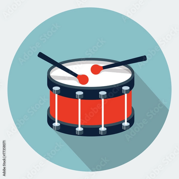 Fototapeta Vector drum icon