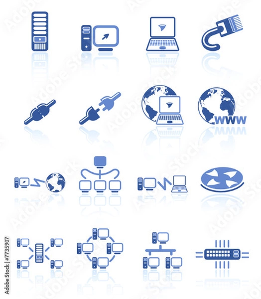 Obraz Network vector iconset