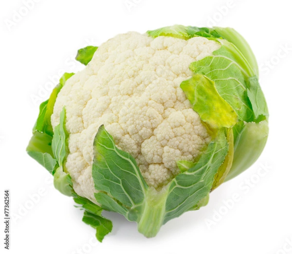 Obraz cauliflower isolated on white background