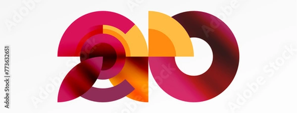 Fototapeta Trendy simple circle abstract background. Vector Illustration For Wallpaper, Banner, Background, Card, Book Illustration, landing page