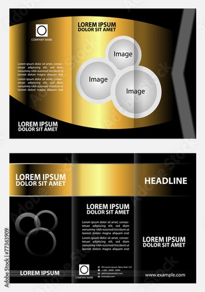 Fototapeta Vector brochure template design elements