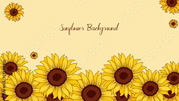 Fototapeta Sunflower background spring