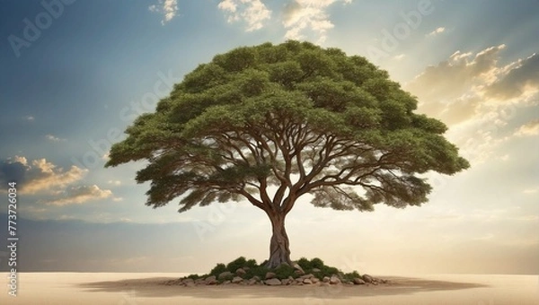 Obraz tree at sunset