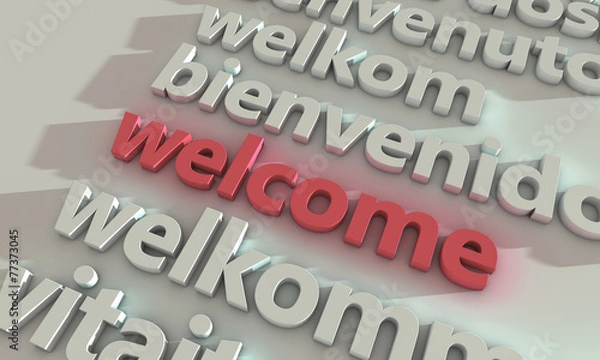 Obraz Witamy w różnych językach